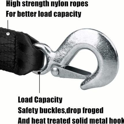 Trailer Winch Strap 2" x 20' with Safety Snap Hook 10000 lbs for Towing Vehicles, Boats and Jet Ski | Polyester | Longer Warranty
