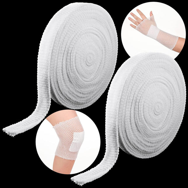 2 Rolls Tubular Bandage Elastic Net Wound Dressing Stretch Dressing Retainer Tubular Elastic