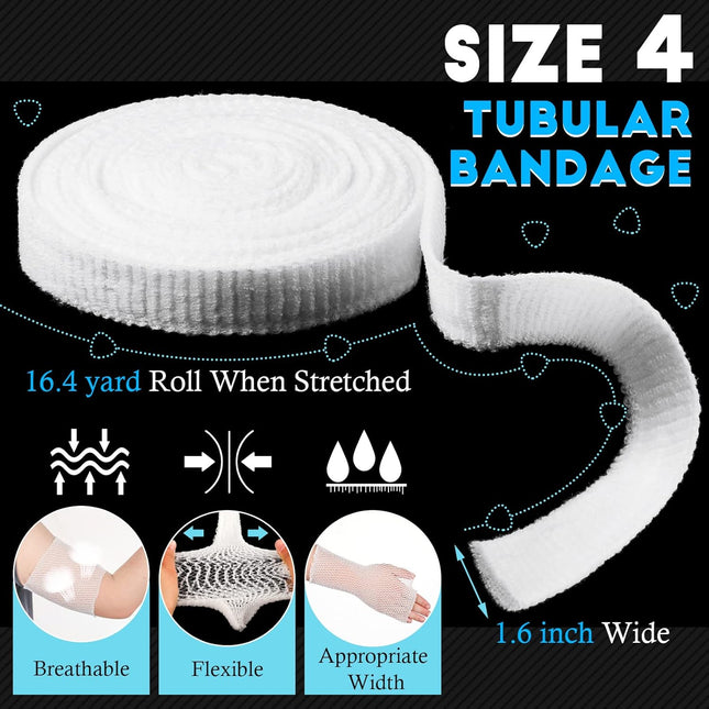 2 Rolls Tubular Bandage Elastic Net Wound Dressing Stretch Dressing Retainer Tubular Elastic – product detail