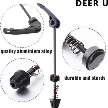Road Mountain Bicycle MTB Wheel Hub Front and Rear Skewers Quick Release Clip Bolt Lever Axle QR 145/180 mm, a Pair