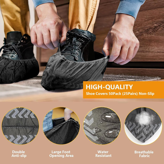 Shoe Covers Disposable 50 Pack (25 Pairs) – product detail