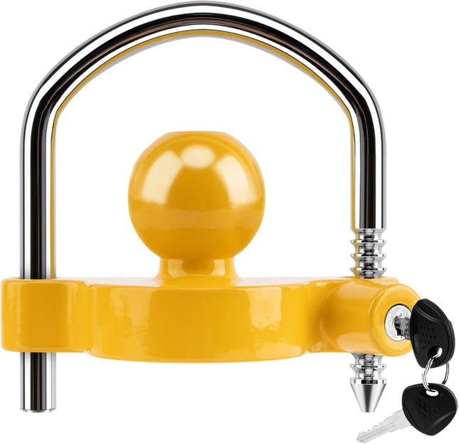Trailer Coupler Lock Universal Adjustable Heavy-Duty Steel Trailer Hitch Lock Anti Theft Trailer