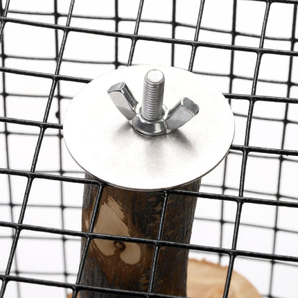 Natural Wood Bird Perch, 12 Inch Parrot Perch Stand for Cage, Small Animals Hanging & Platforms Parakeet Parrots Cockatiel, Conure, Budgie, Macaw, Cage Accessories
