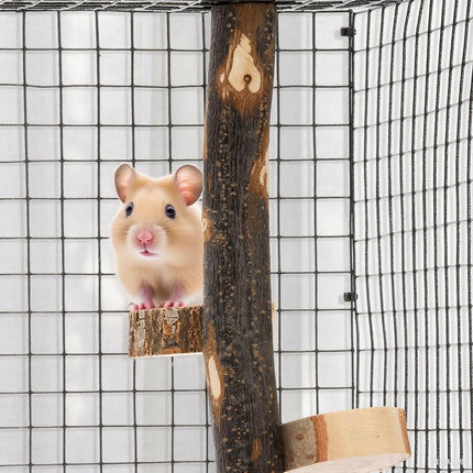 Natural Wood Bird Perch, 12 Inch Parrot Perch Stand for Cage, Small Animals Hanging & Platforms Parakeet Parrots Cockatiel, Conure, Budgie, Macaw, Cage Accessories