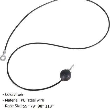 Fitness Pulley Cable,Replacement Cable Machine Accessories,Cable Attachments for Gym -Thick 5mm(0.2inch) Heavy Duty Steel Wire Rope Home  59"