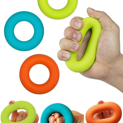 Grip Strength Trainer,Hand Strengthener,Forearm Workout - Trainer Silicone Rings for Rock Climbing, Athletes & Stress Relief Rehabilitation, 3 Resistance Levels(3 PCS)