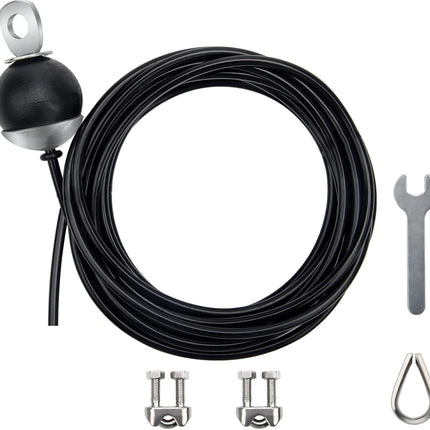 Adjustable Fitness Pulley Cable,Replacement Cable Machine Accessories,Cable Attachments for Gym -Thick 5mm(0.2inch) Heavy Duty Steel Wire Rope Home  138"
