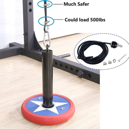 Adjustable Fitness Pulley Cable,Replacement Cable Machine Accessories,Cable Attachments for Gym -Thick 5mm(0.2inch) Heavy Duty Steel Wire Rope Home  138"
