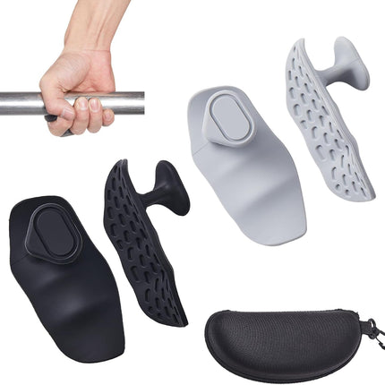 Anti-Slip Workout Rubber Weight Grips, Ergonomic Hand Protector Gloves for Lifting Palm Protection, Gym Grips Pull-Ups Training and Exercise Men Women, 2 Pairs