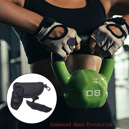 Anti-Slip Workout Rubber Weight Grips, Ergonomic Hand Protector Gloves for Lifting Palm Protection, Gym Grips Pull-Ups Training and Exercise Men Women, 2 Pairs