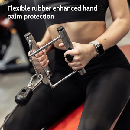 Weight Lifting Grips - Rubber Anti-Slip Workout Grips, Ergonomics Hand Protector Gloves for Gym Training and Exercise, Dumbbell, Bar Pad, Pull Up Men Women, No Sweaty (Black)