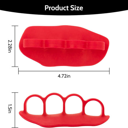 Anti-Slip Workout Grips: New Rubber Gym Grips Deadlifts Palm Protection Gloves for Weight Lifting, Dumbbell, Deadlift, Bar Pad Pull Up Grippers, Training and Exercise Men Women Red Pair