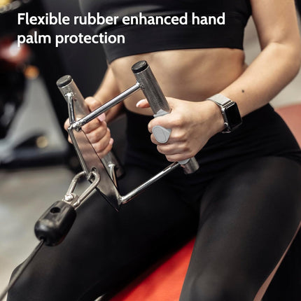 Weight Lifting Grips - Rubber Anti-Slip Workout Grips, Ergonomics Hand Protector Gloves for Gym Training and Exercise, Dumbbell, Bar Pad, Pull Up Men Women, No Sweaty (Grey)