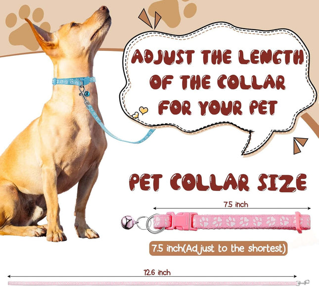 48 Pcs Dog Collar and Leash Set Polypropylene Adjustable Puppy Collars for Medium Dogs Small – product detail
