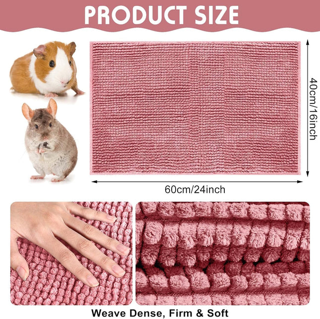 4 Pcs Guinea Pig Cage Liner Washable Fleece Pee Pads Pet Dog Cat Bedding Training – product detail