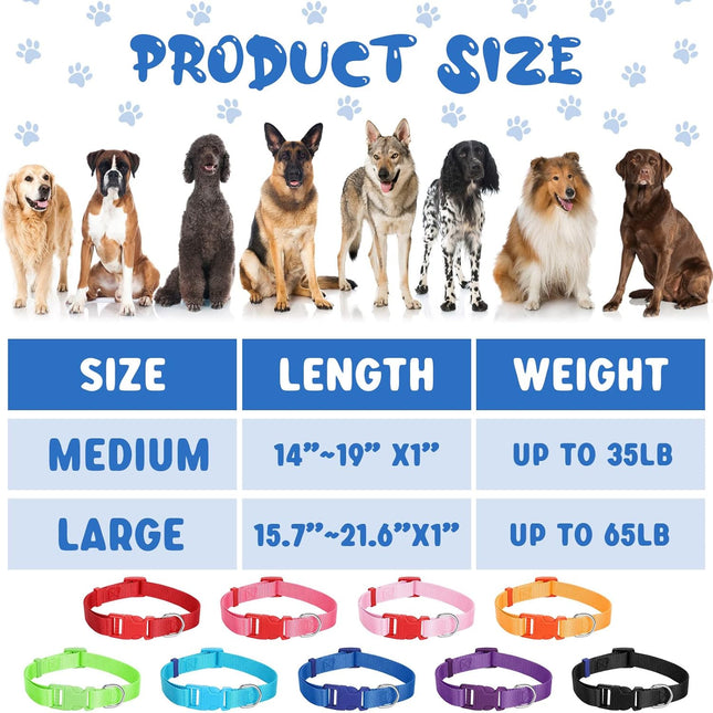 27 Pcs Dog Collar Bulk Adjustable Nylon Puppy for Small Medium Large Dogs Multiple Pet – product detail