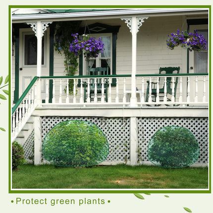 6 Pcs Deer Netting for Shrubs up to 2.5-3' Tall, 5.9 x Ft Plant Trees Covers, Reusable Garden Plastic Fencing with 10 Cord Locks 2 Ropes Protect Undershrub from Birds