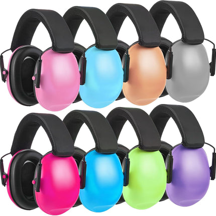 8 Pcs Kids Ear Protection Noise Cancelling Headphones Reduction Muffs 27dB Hearing (8 Colors) Colors