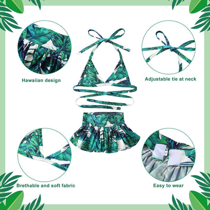 4 Pack Summer Themed Dog Bikini for Small Dogs Bathing Suits Puppy Doggies Swimsuit Dress Pet Skirts Hawaii Dresses Girl Cats Beach