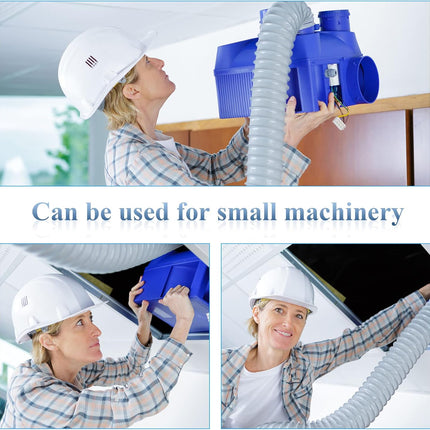 6 Inch, 10 ft Heavy PVC Dust Collection Hose, Flexible Clear Fume Hose with Stainless Steel Wire Coil and Clamp, Puncture Resistant Vacuum Fittings Collector Accessories