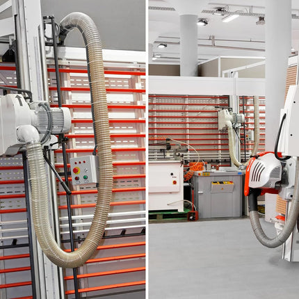 6 Inch, 10 ft Heavy PVC Dust Collection Hose, Flexible Clear Fume Hose with Stainless Steel Wire Coil and Clamp, Puncture Resistant Vacuum Fittings Collector Accessories