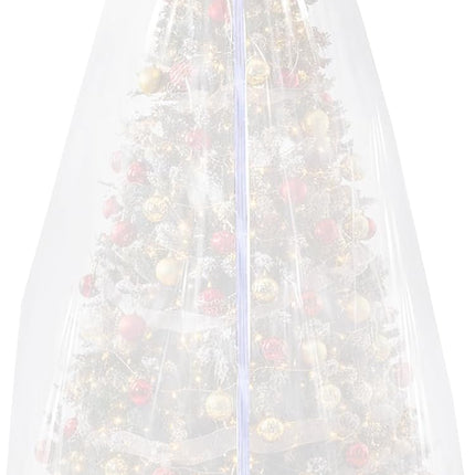 9.84 ft Upright Christmas Tree Storage Bag White Extra Large Jumbo Removal Disposal with Zipper Drawstring Waterproof Tear Proof Cover for Xmas Daily Home