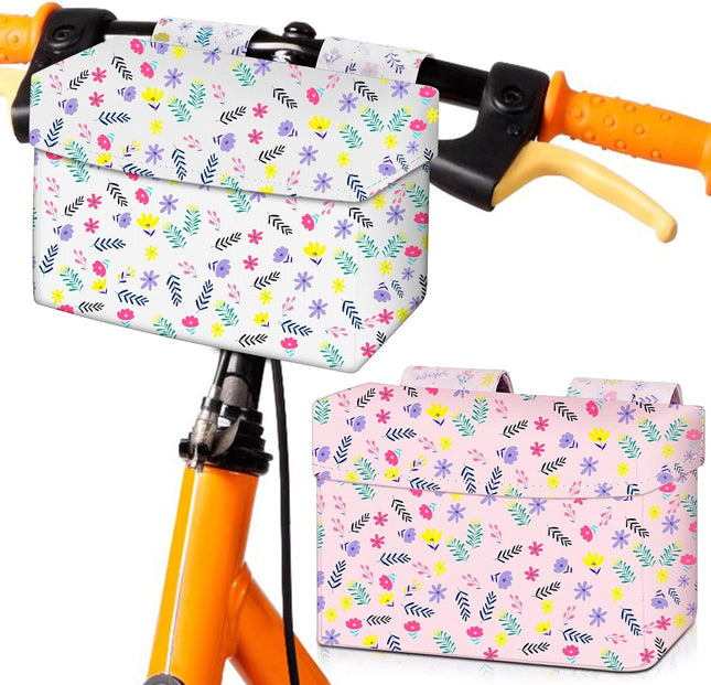 2 Pcs Bike Basket Kids Girls Boys Handlebar Bag Bicycle Front Storage Pouch Scooter Accessories for Balance