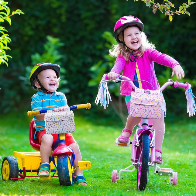 2 Pcs Bike Basket Kids Girls Boys Handlebar Bag Bicycle Front Storage Pouch Scooter Accessories for – product detail