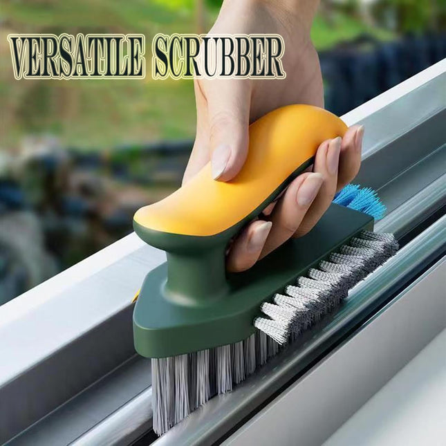 4-in-1 Grout Brush with Squeegee Durable Bristles Heavy-Duty Scrub Brushes for Cleaning Stiff – product detail