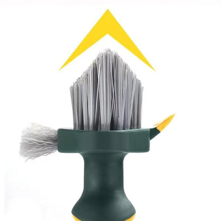 4-in-1 Grout Brush with Squeegee,Durable Bristles,Heavy-Duty Scrub Brushes for Cleaning Stiff Bristles Bathroom & Kitchen,Tile Floors Wall/Corner/Window (Green) Green