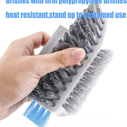 4-in-1 Grout Brush with Squeegee,Durable Bristles,Heavy-Duty Scrub Brushes for Cleaning Stiff Bristles Bathroom & Kitchen,Tile Floors Wall/Corner/Window (Green) Green
