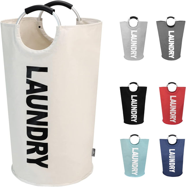 Petluno 90L Large Laundry Basket Collapsible Bag Freestanding Tall Clothes Hamper Foldable Washing Bin