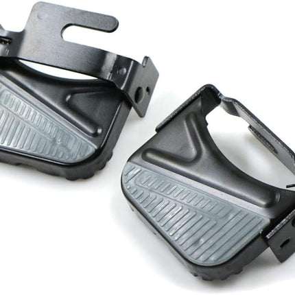 Bike rear pedal folding pedal footrest - mountain bike trekking cycling bike accessories pedals resin universal pegs footrest axle extension foot pedal rear black 1 pair 9.1 x 9.4 cm