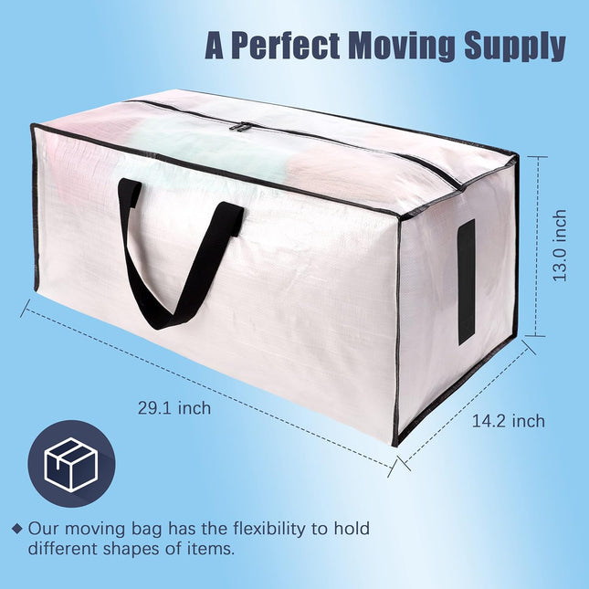 8 Pack Large Strong Moving Bags with Zippers & Carrying – product detail