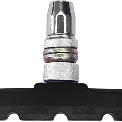 4 x bike brake blocks, 2 pairs, 60 mm, symmetric, V-brake, compatible with Shimano Tektro Avid Sram rims Cycle MTB City