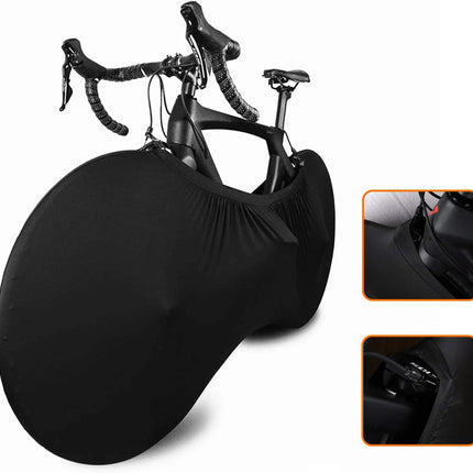 Bike Wheel Cover Indoor Dust-Proof and High Elasticity Bicycle Bag Black Large