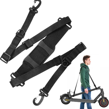 Petluno Accessories for electric scooters, compatible with Xiaomi M365/1S/Pro, scooter carry bag/child handle/ hooks/cable conduit protection/reflective set/shoulder strap/handlebar # 3 Straps