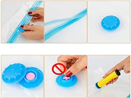 Vacuum bags, 2-piece, storage bag, space-saving, reusable vacuum bags for clothes, bedding, pillows, duvets, textiles, travel, 100 x 80 cm 2 (100 80)cm