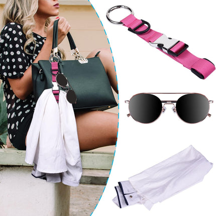Petluno Luggage for adding a bag, adjustable suitcase strap, luggage connector, Pink, One_size pink