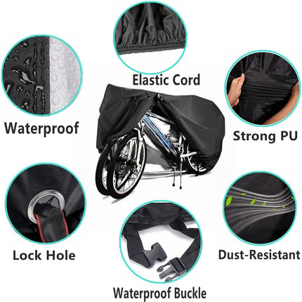 Bike covers for 2-3 e-bikes, rain, sun, UV, dustproof, waterproof, with lock hole, mountain and road