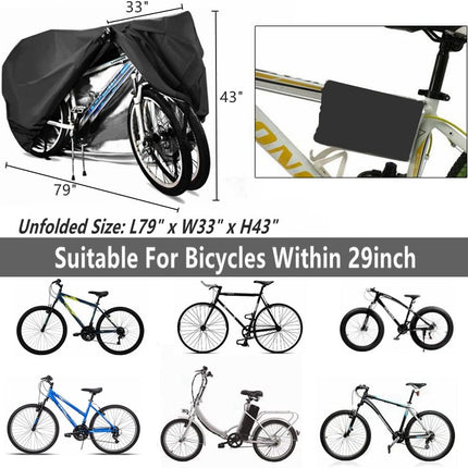 Bike covers for 2-3 e-bikes, rain, sun, UV, dustproof, waterproof, with lock hole, mountain and road