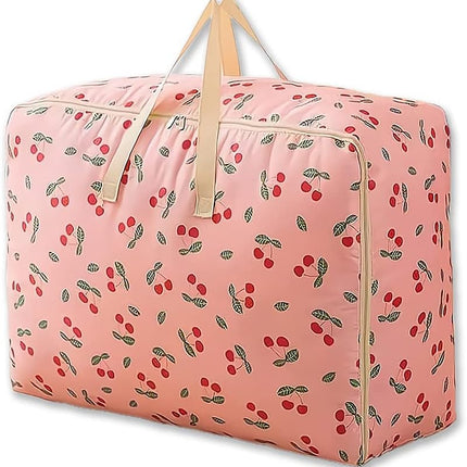 84L Large Moving Storage Bag with Zippers - Bags for Moving Bedding Underbed Storage Duvet, Linen, Clothes (Red)