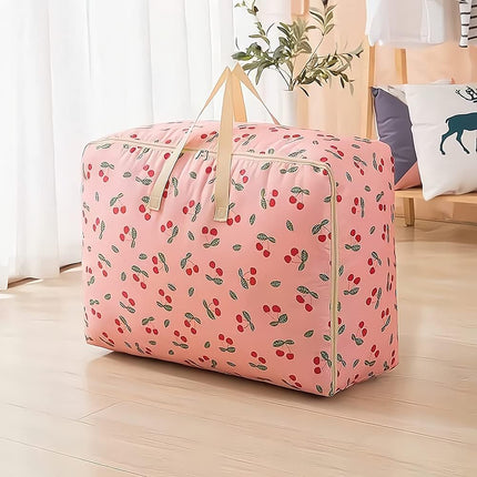 84L Large Moving Storage Bag with Zippers - Bags for Moving Bedding Underbed Storage Duvet, Linen, Clothes (Red)
