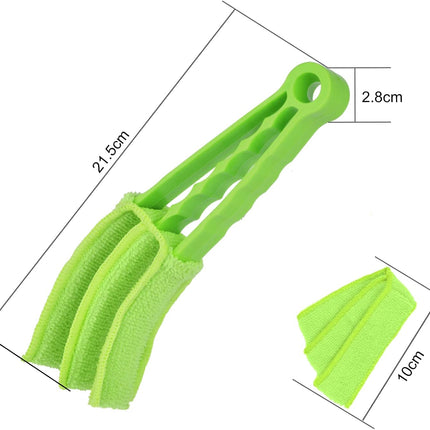 Petluno Blinds Cleaning Brush - 2 Pack Blind Cleaner, With Microfiber Cleaning Cloth, Feather Duster for Cleaning and Electric Fans (Pink + Green) Pink Green