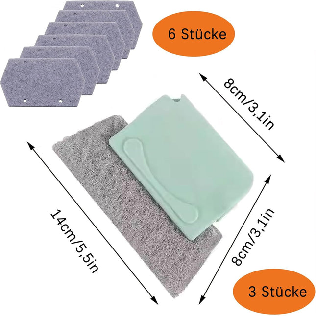 Cleaning brush with slot 3 cleaning brushes and 6 replacement pads kitchen cleaning set for – product detail