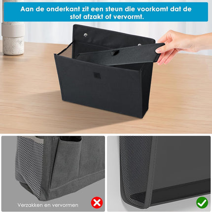 Storage space for campers with self-adhesive motorhome accessories Essentials Caravan Gadgets, 34 x 29 x 14 cm Foldable wall-mounted organizer for bedroom, office, bedside table desk