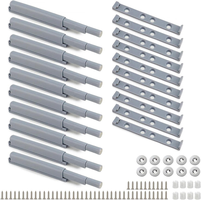 Petluno Pack of 10 push-to-open door openers soft close door dampers for kitchen cabinet doors