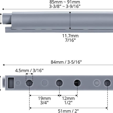 Petluno® Pack of 10 push-to-open door openers, soft close door dampers for kitchen cabinet doors