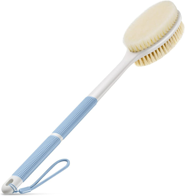 Back Scrubber Anti Slip for Shower Shower Brush Long Handle with Stiff and Soft Bristles Body Exfoliator
