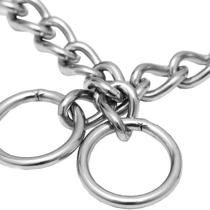 Chain Dog Training Choke Collar, 304 Stainless Steel, Total Length 20 in, 2.5 mm